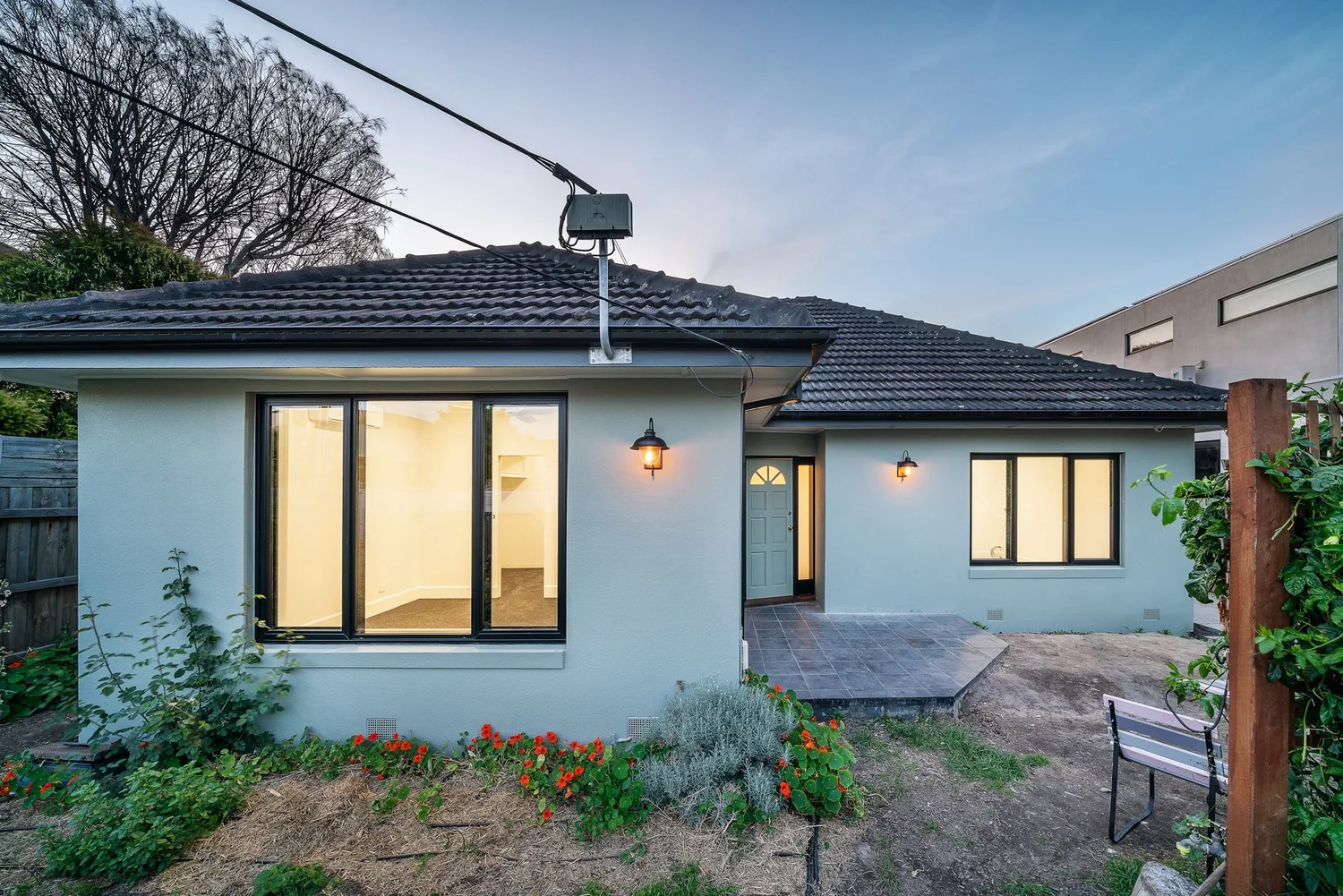 Completed front facade of two-storey rear extension, Colin Street Bentleigh East — Eco Building Design